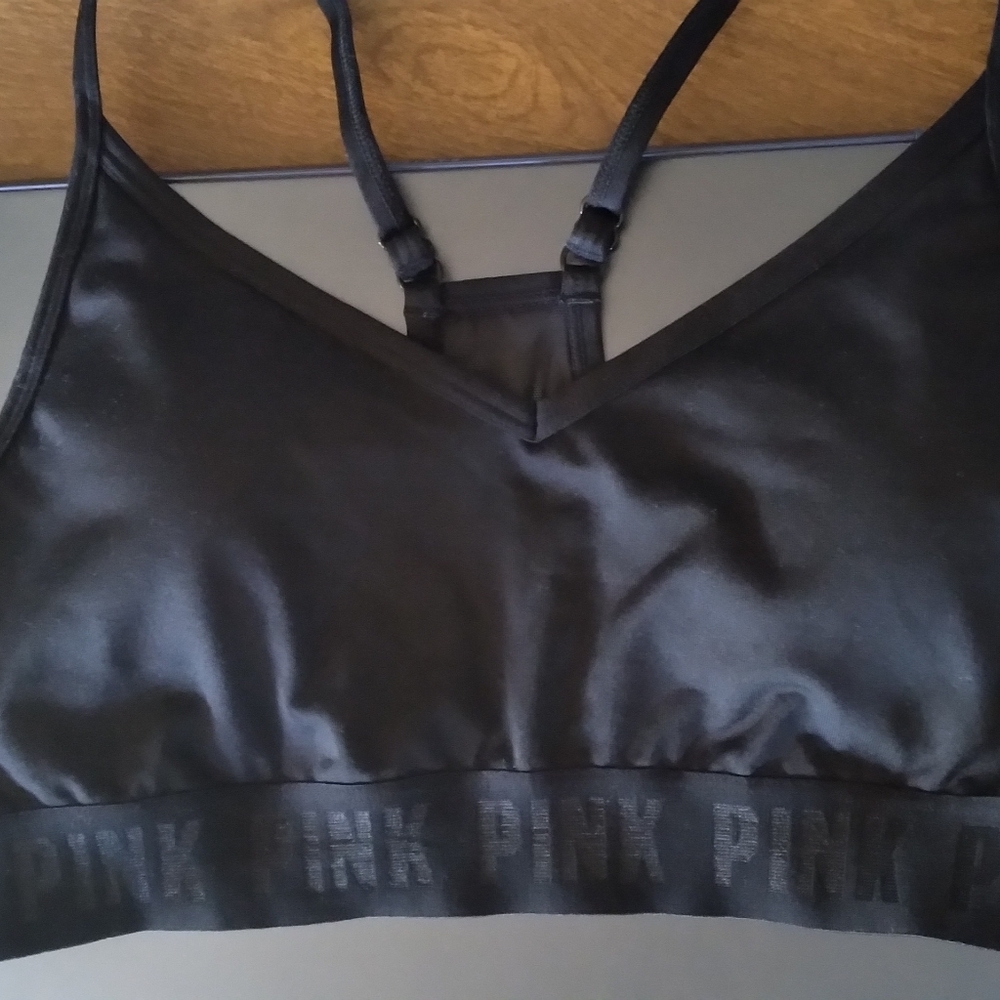 2/$20 PINK Ultimate sports bra black Medium